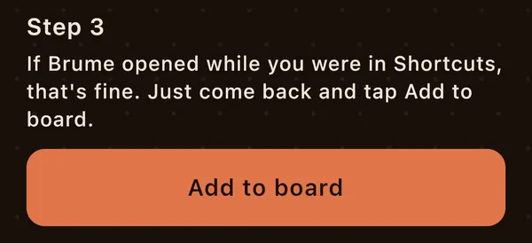 Cork's Step 3 with the Add to board button
