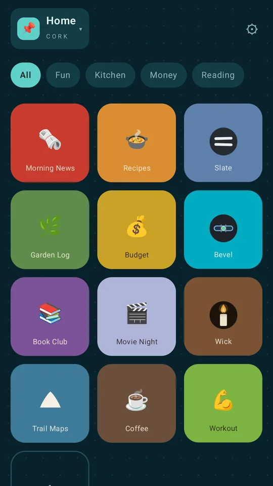 The Ocean skin restyling the whole app in teal and aqua